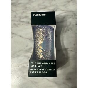 STARBUCKS Cold Cup Ornament Key Chain Studded Holiday Christmas 2022 NEW